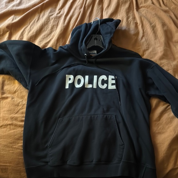 Hanes Other - Police Black Hoodie Sweater
